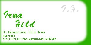 irma hild business card